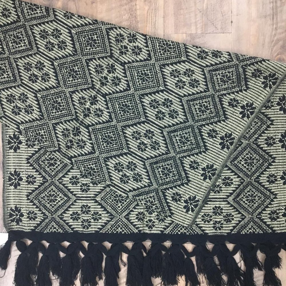 New Mexican Woven Shawl Tribal Ethnic Scarf  - Picture 2 of 5